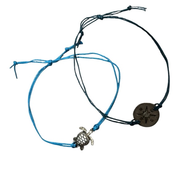 Blue Nautical Ocean Sea Charm Adjustable Anklets/Bracelets - Picture 2 of 4